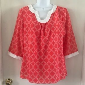 Jaclyn Smith coral tunic